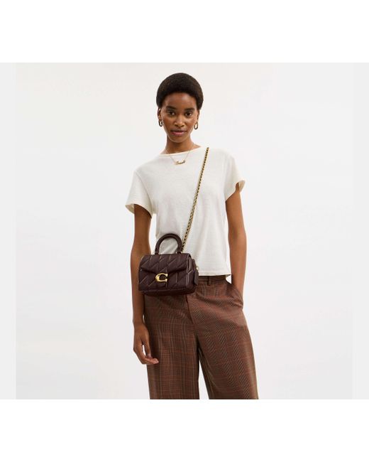 COACH Black Tabby Top Handle Bag