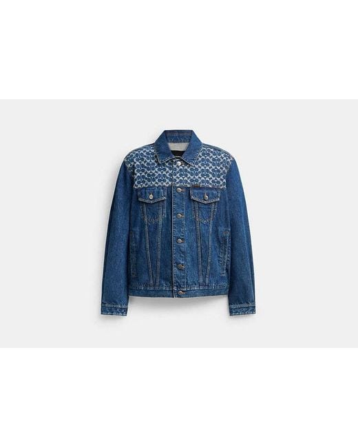 COACH Blue Denim Trucker Jacket for men