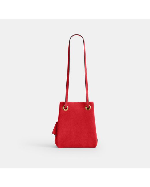 COACH Red Jade Drawstring Bag
