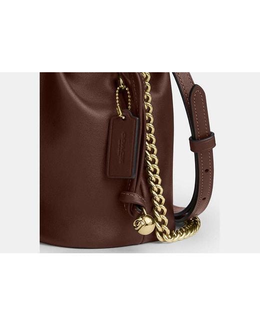 COACH Black Faye Mini Drawstring Bag