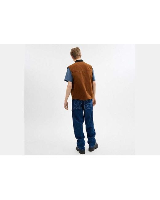 COACH Black Work Vest for men