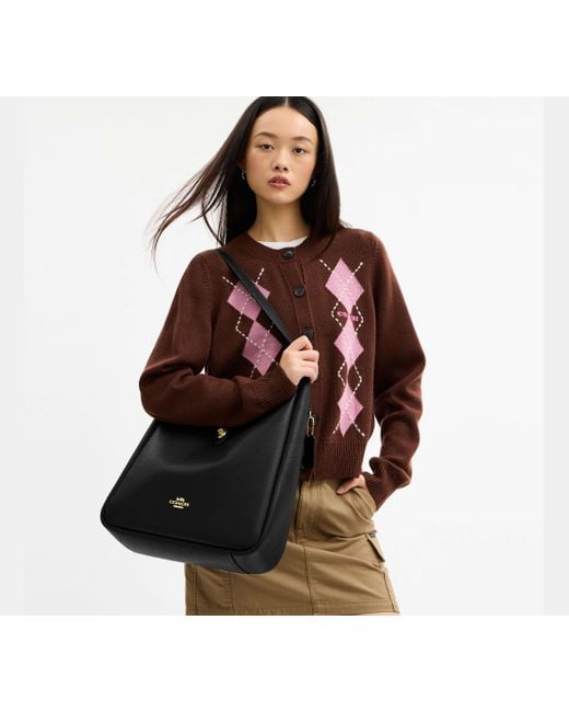 Borsa A Tracolla Grande Hadley di COACH in Black