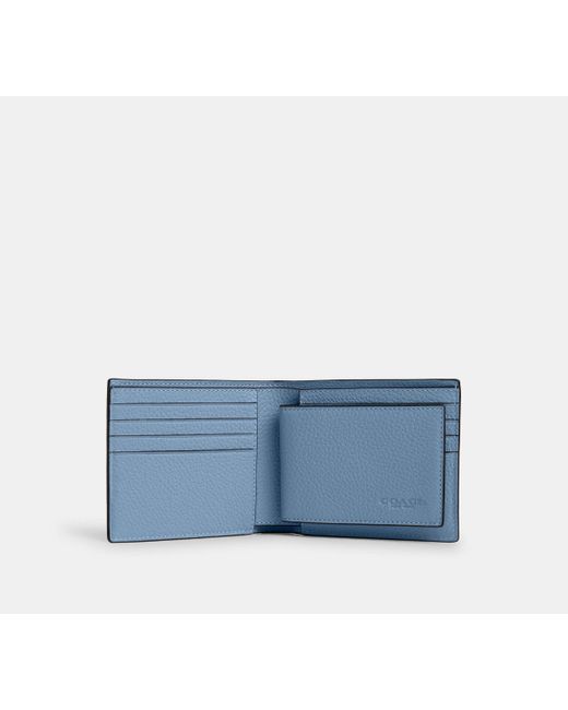 COACH 3 In 1 Wallet - Blue | Leather for men