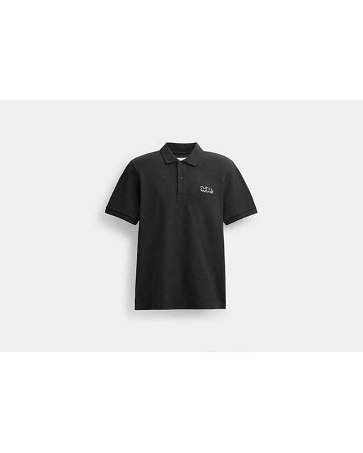 COACH Black Horse And Carriage Classic Polo for men