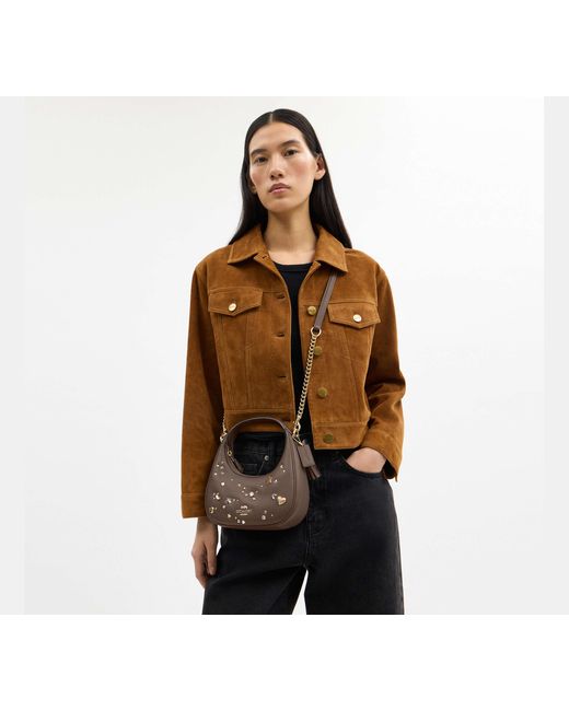 COACH Black Carmen Mini Crossbody Bag With Rivets