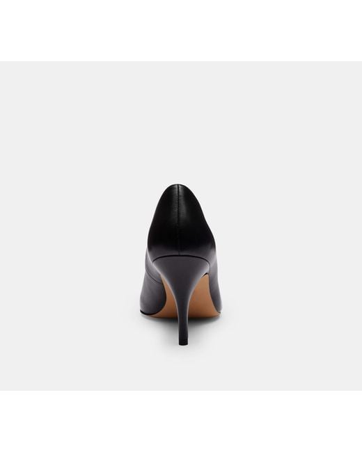 COACH Black Daisy Pump Heels