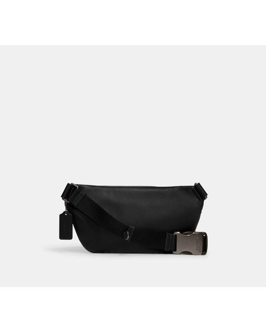 COACH Black Elias Belt Bag for men