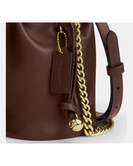 COACH Black Faye Mini Drawstring Bag