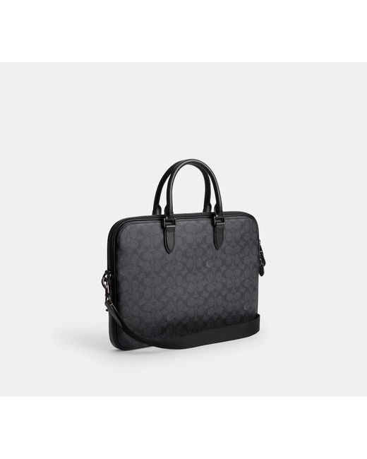 Valigetta Sottile Gotham di COACH in Black da Uomo