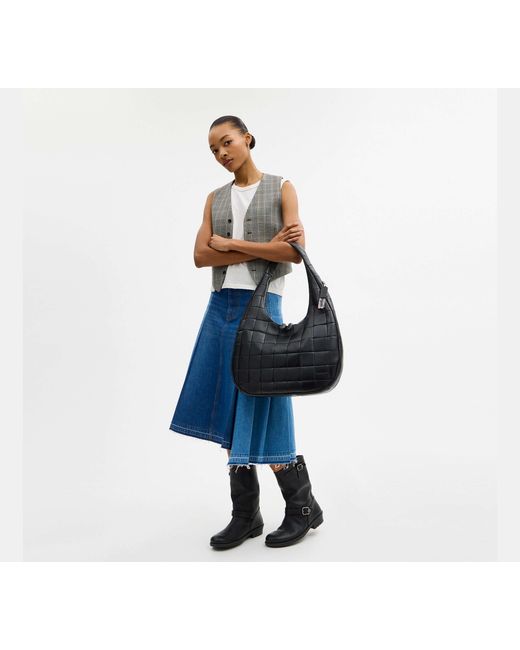 COACH Black Alter/Ego Large Crescent Shoulder Bag
