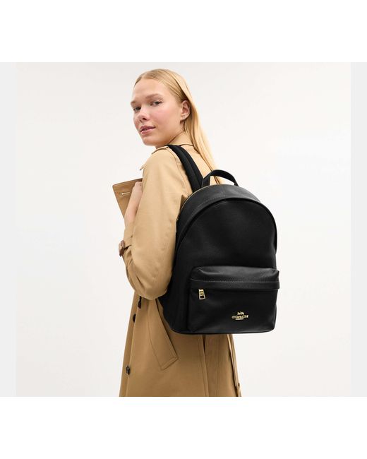 Taylor Small Backpack COACH de color Black