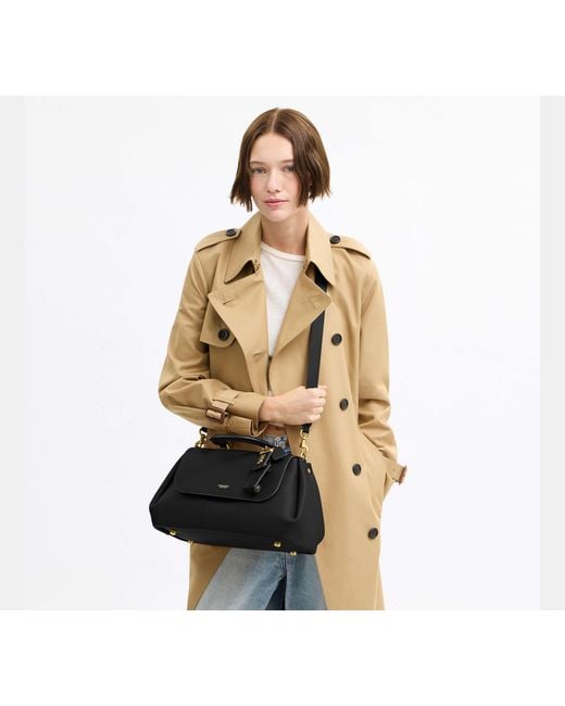 COACH Black Slouchy Rogue Top Handle Bag