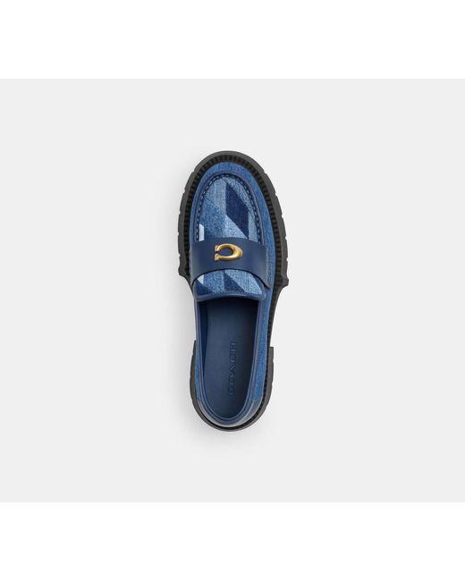 COACH Blue Shoes With Logo
