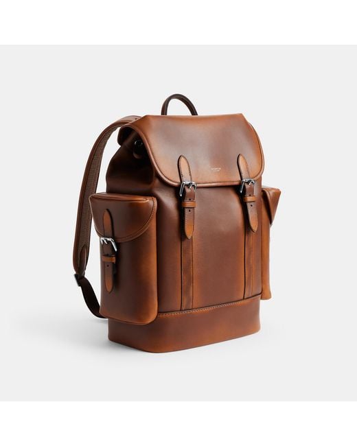 COACH Brown Hitch Backpack for men