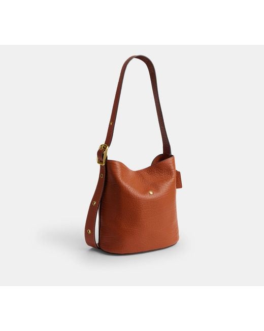 COACH Black Bleecker Bucket Bag With Kisslock