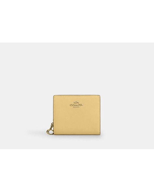 COACH Black Snap Wallet With Charm