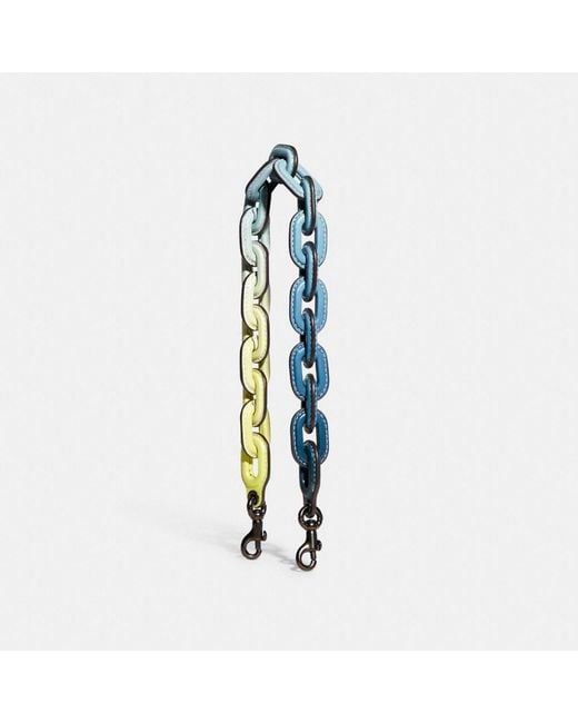 COACH Ombre Leather Covered Short Chain Strap in Blue Lyst Canada