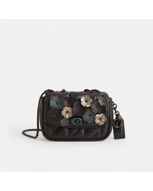 COACH Black Upcrafted Pillow Madison Shoulder Bag With Quilting