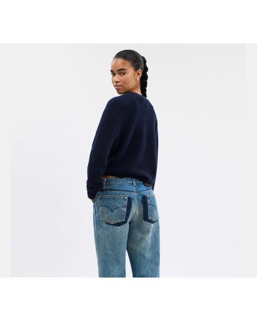 COACH Black Coach Embroidered Crewneck Sweater