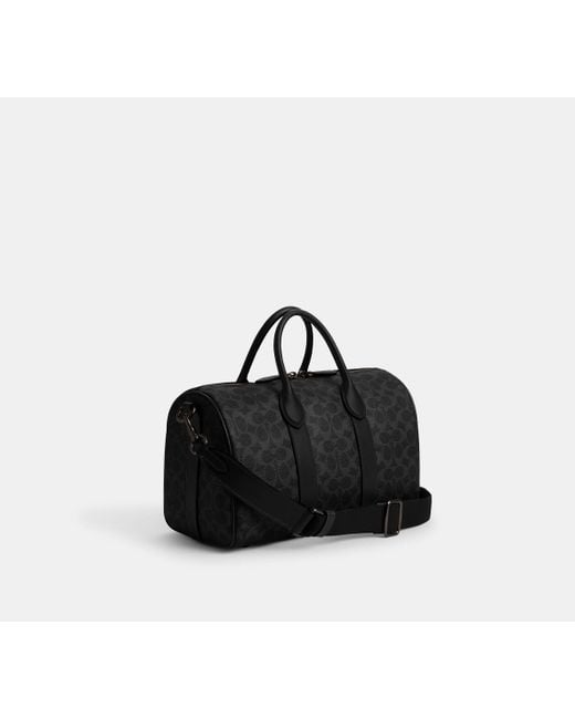 COACH Black Compass Tasche 35 Aus Signature Canvas