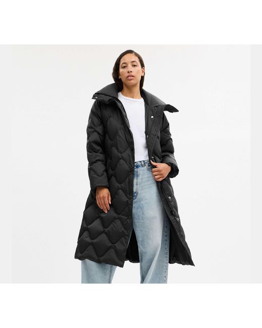 COACH Black Quilted Long Puffer Jacket