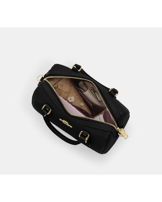COACH Black Rowan Satchel Bag