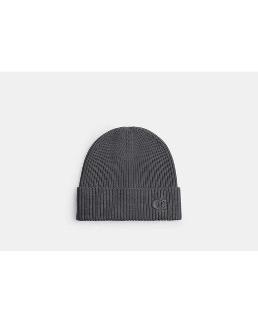 COACH Black Knit Beanie