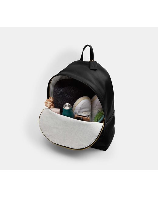 COACH Black Kisslock Frame Backpack