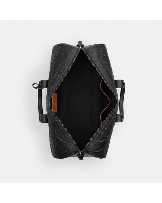 COACH Black Gotham Duffle Bag 45 In Maxi Signature Leather for men