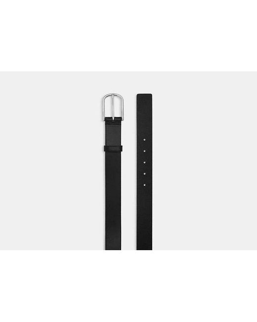 COACH Black Harness Buckle Belt, 35 Mm for men