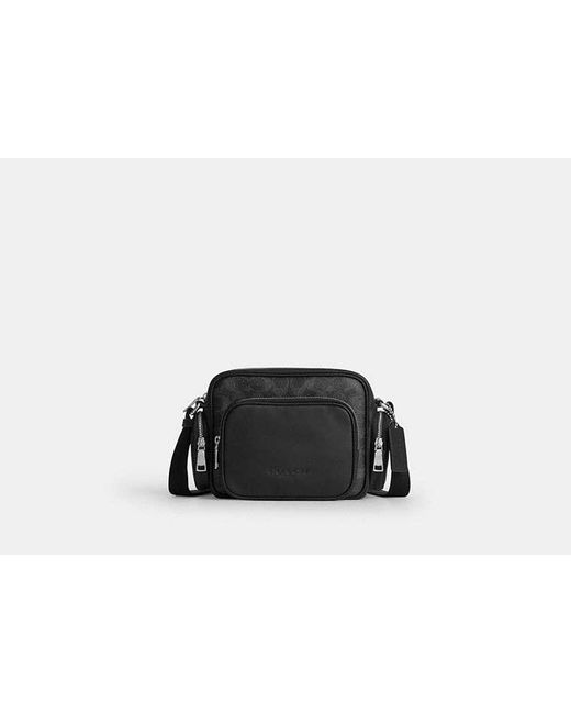 COACH Black Fletcher Crossbody Bag for men