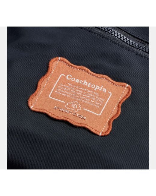 COACH Black Coachtopia Loop Small Tote Bag With Heart Appliqué