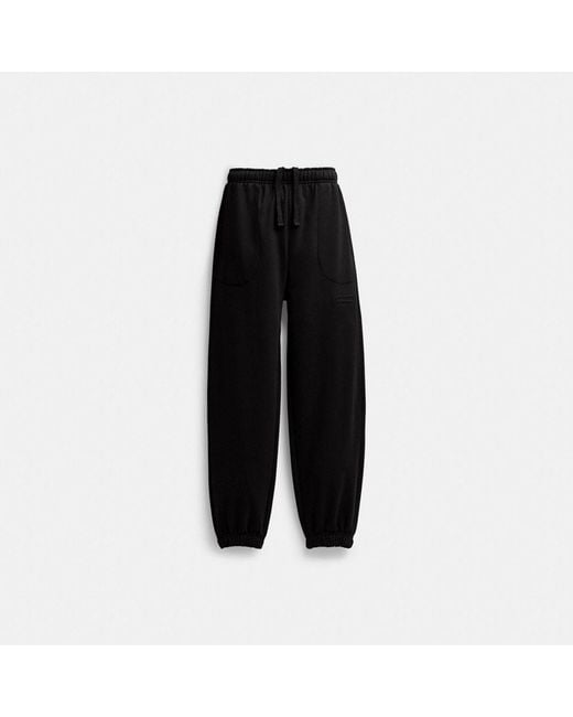 COACH Black Essential Solid joggers for men