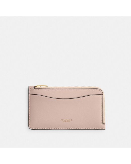 COACH Natural New York Zip Card Case In Colorblock