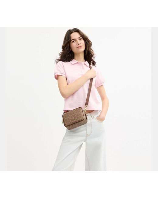 COACH Black Mini Carey Crossbody Bag