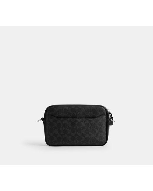 COACH Black Radio Camera Bag for men