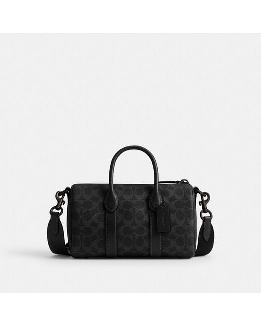 COACH Black Compass Bag 25 In Signature Canvas for men