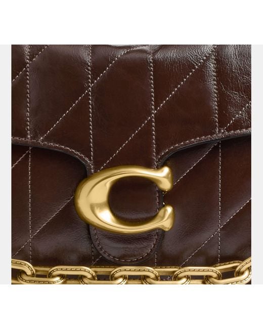 Borsa A Tracolla Tabby Con Catena Trapuntata di COACH in Black