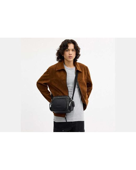 COACH Black Fletcher Crossbody Bag for men
