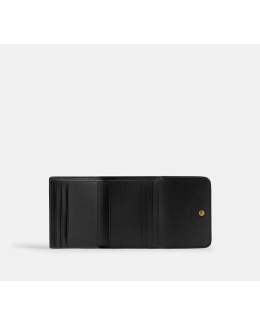 COACH Black Mila Small Flap Wallet