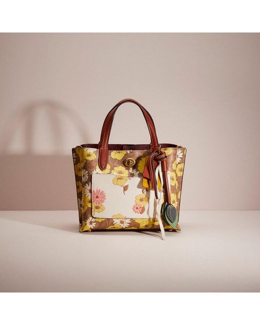 COACH Multicolor Upcrafted Willow Tote 24 In Signature Canvas With Floral Print