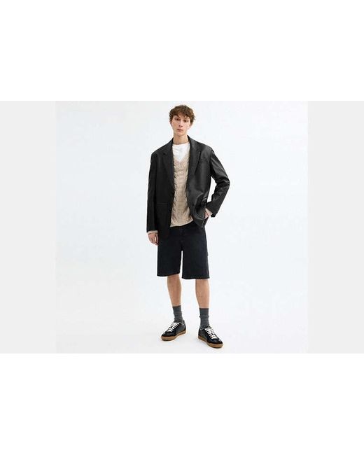 Blazer En Cuir COACH pour homme en coloris Black