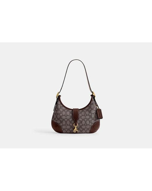 COACH Black Hamptons Hobo Bag