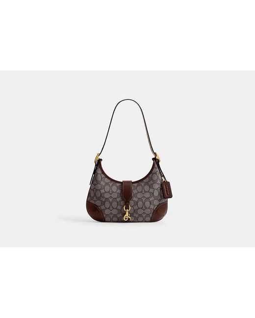 COACH Black Hamptons Hobo Bag