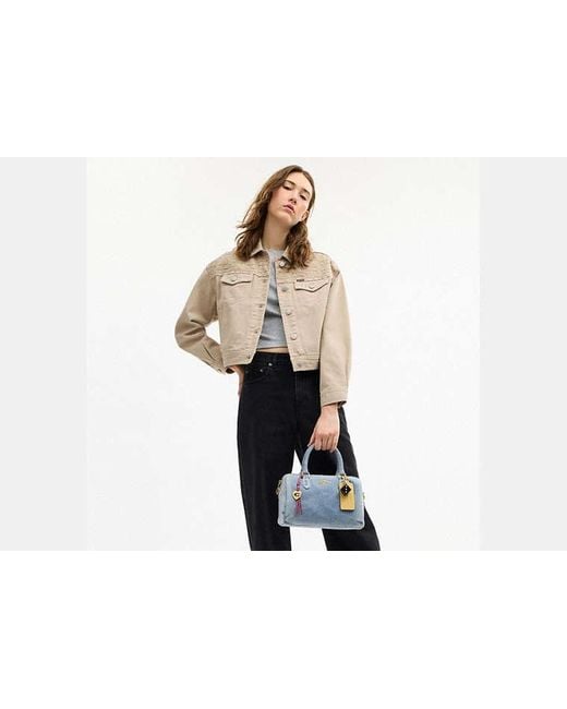 COACH Black Rowan Satchel Bag