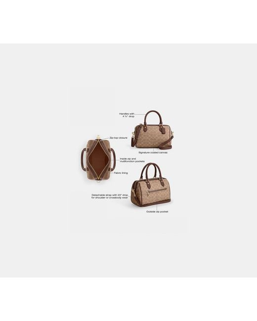 COACH Black Rowan Satchel Bag