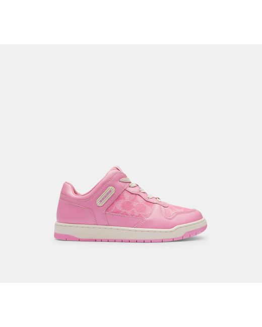 COACH Black C201 Low Top Sneaker - Pink, Size 7.5
