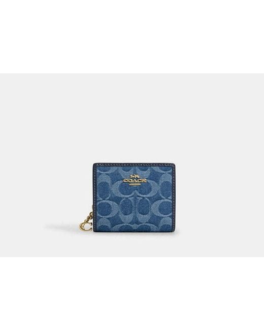 COACH Blue Snap Wallet
