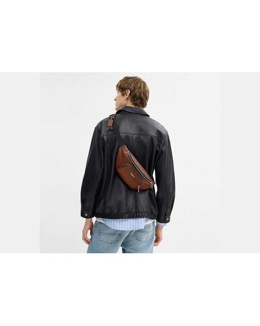 COACH Black Racer Small Belt Bag for men