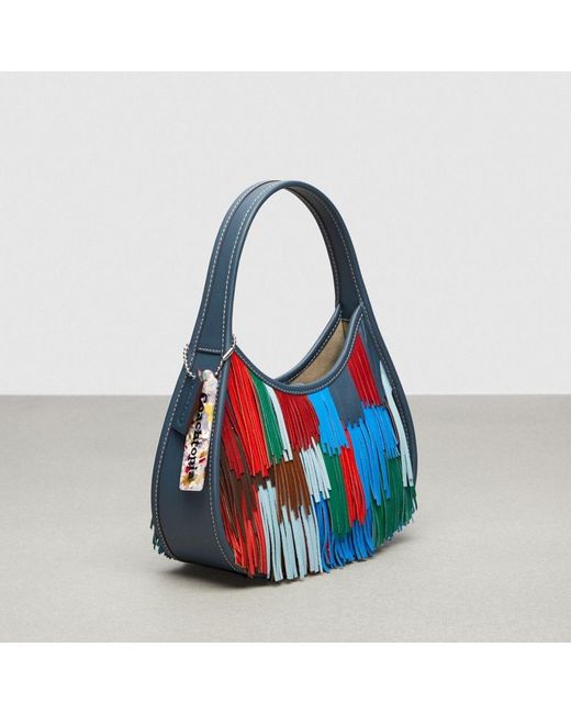 COACH Ergo Bag In Fringe Upcrafted Leather in Blue Lyst